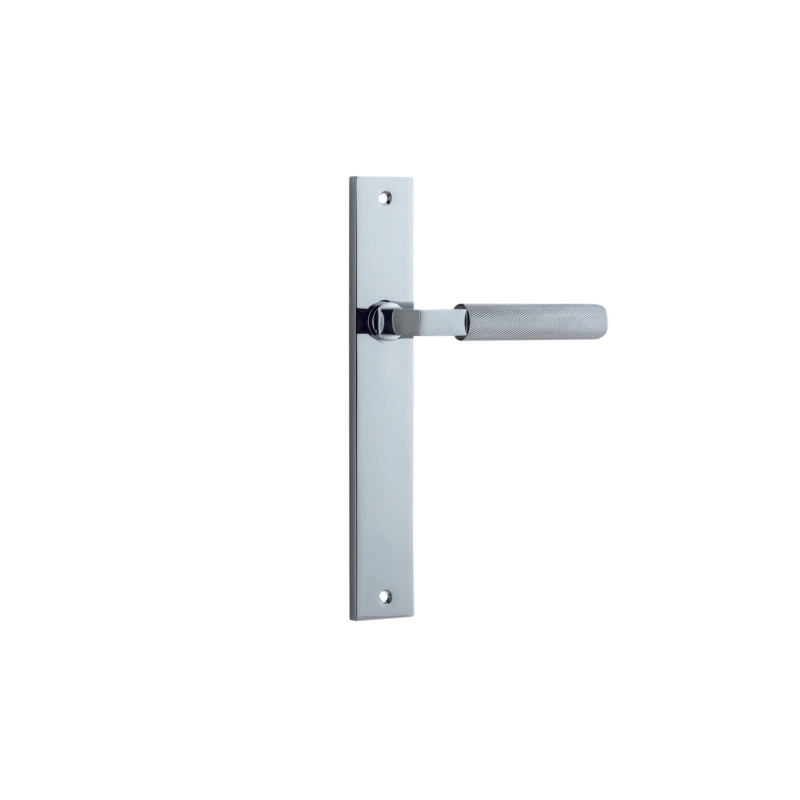 Brunswick Lever Polished Chrome Rectangular Backplate