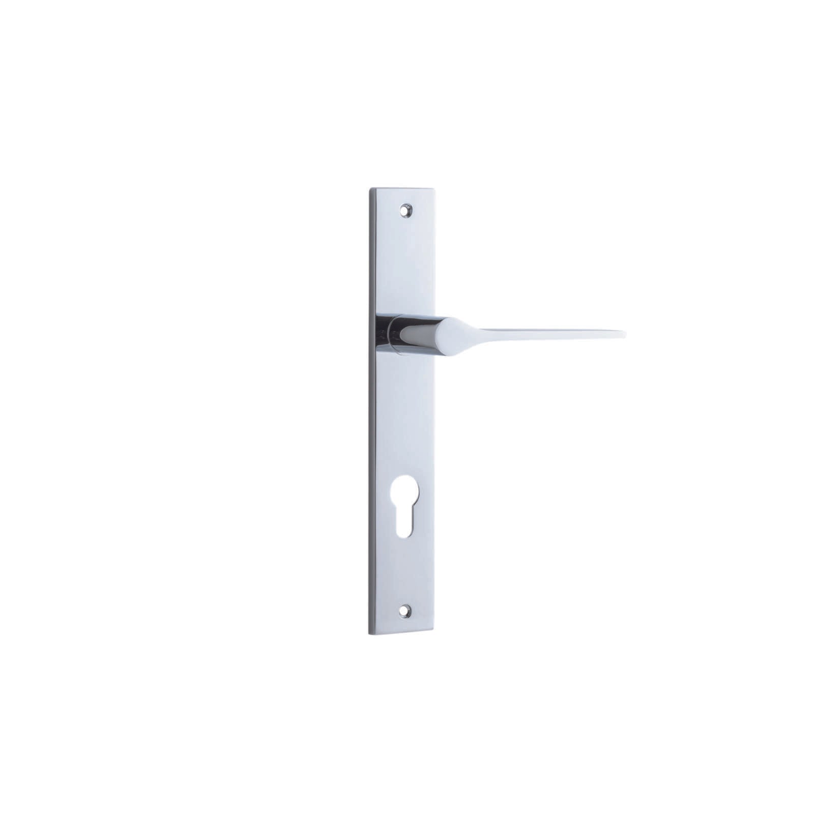 Como Lever Polished Chrome Rectangular Backplate