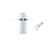 Como Lever Rectangular Backplate Passage Kit Polished Chrome