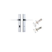 Como Lever Rectangular Backplate Privacy Kit Polished Chrome