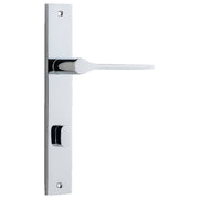 Como Lever Polished Chrome Rectangular Backplate