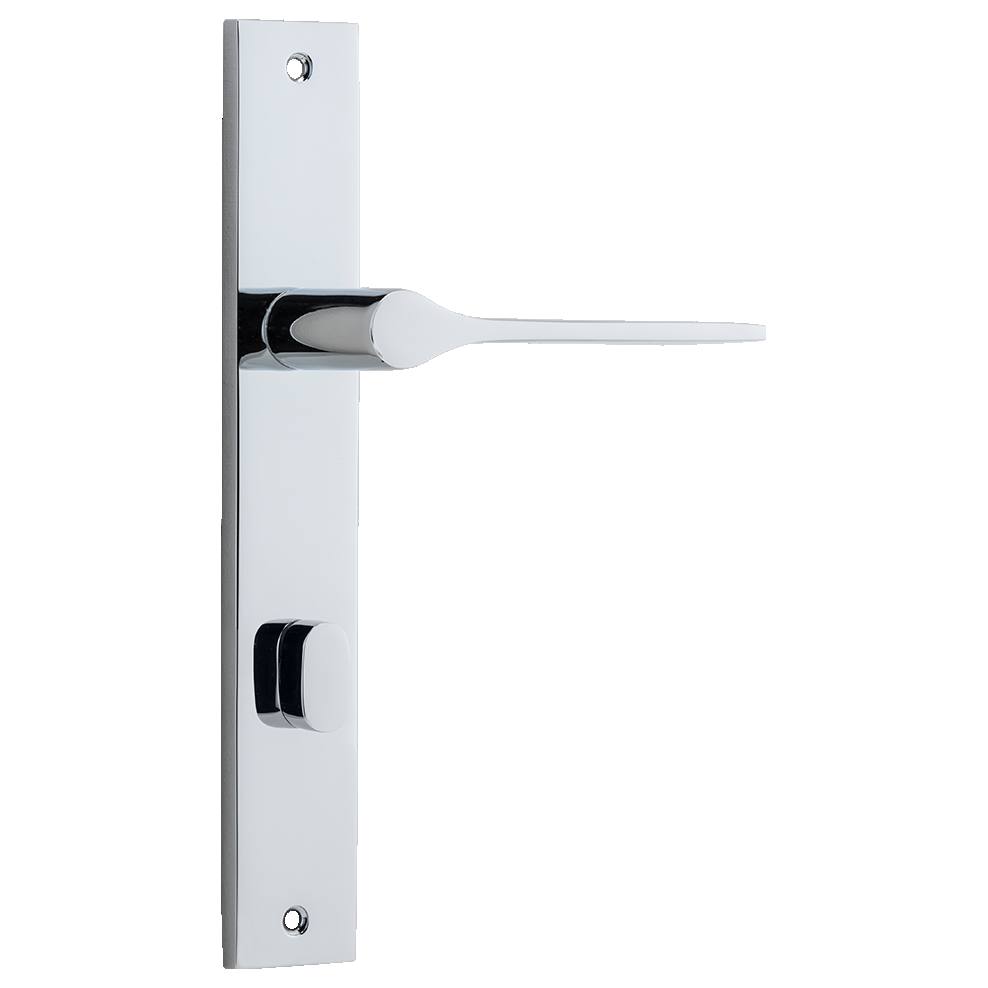 Como Lever Polished Chrome Rectangular Backplate