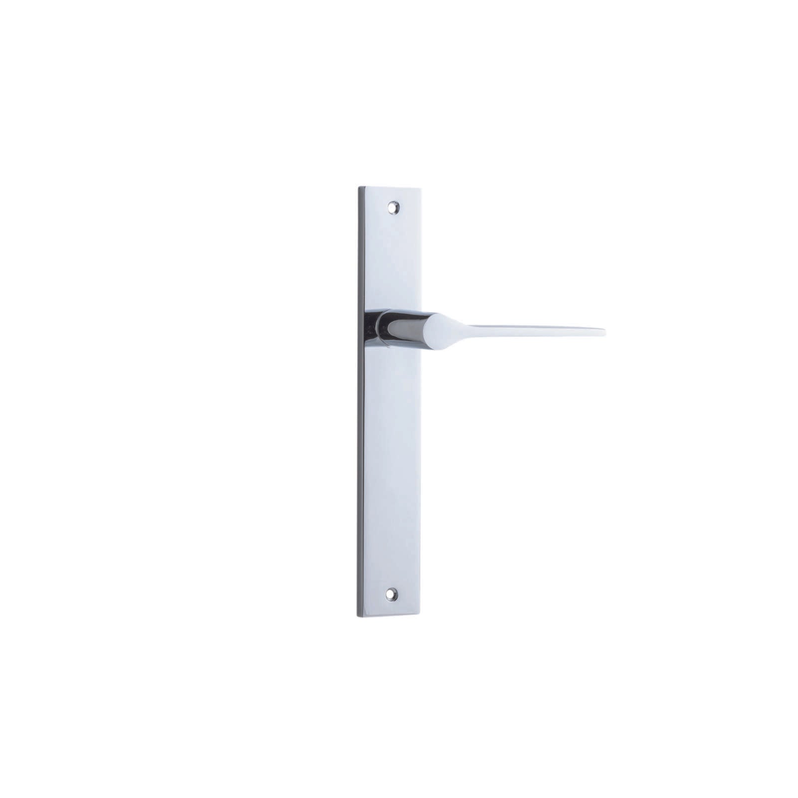 Como Lever Polished Chrome Rectangular Backplate
