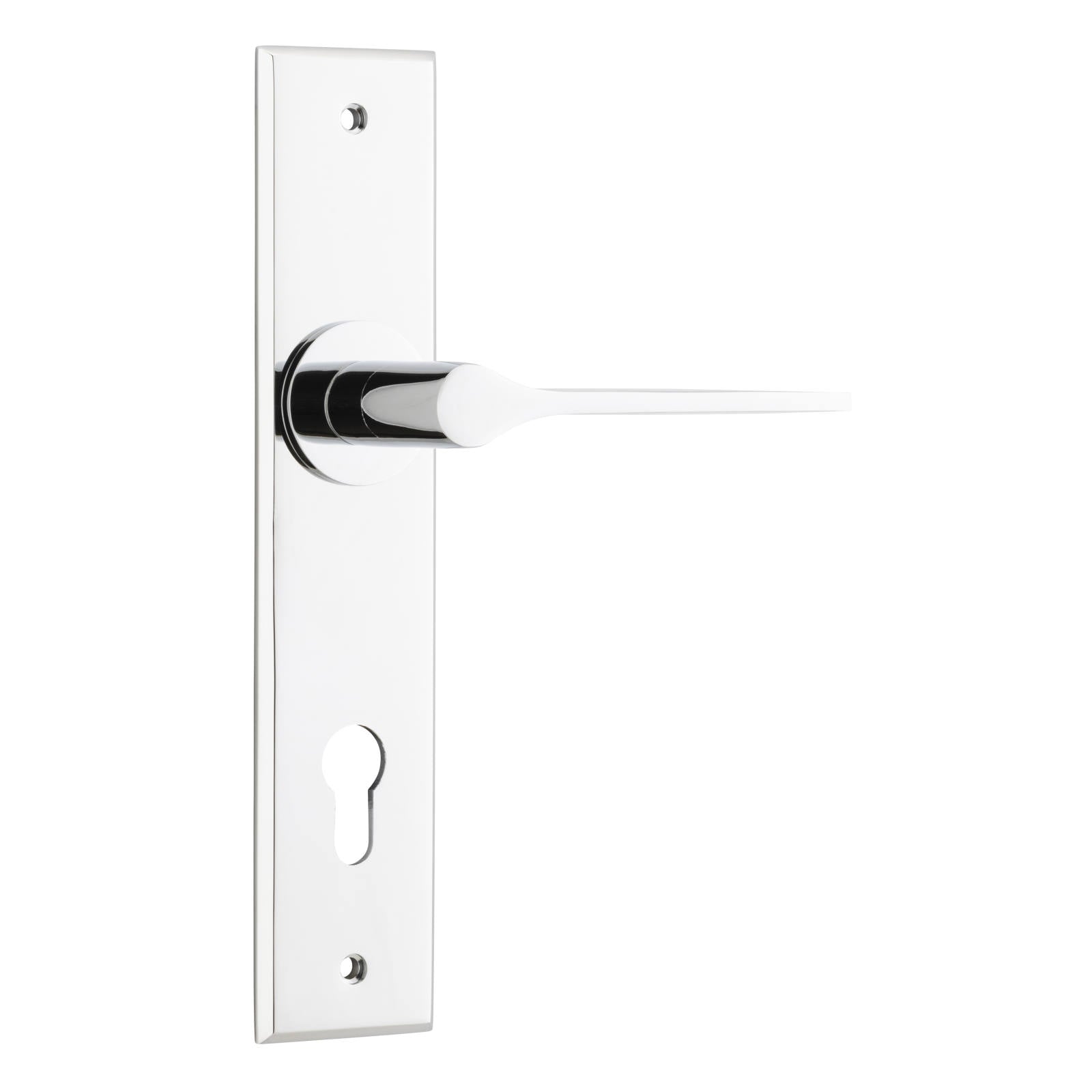 Como Lever Polished Chrome Chamfered Backplate