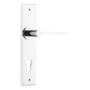 Como Lever Polished Chrome Chamfered Backplate