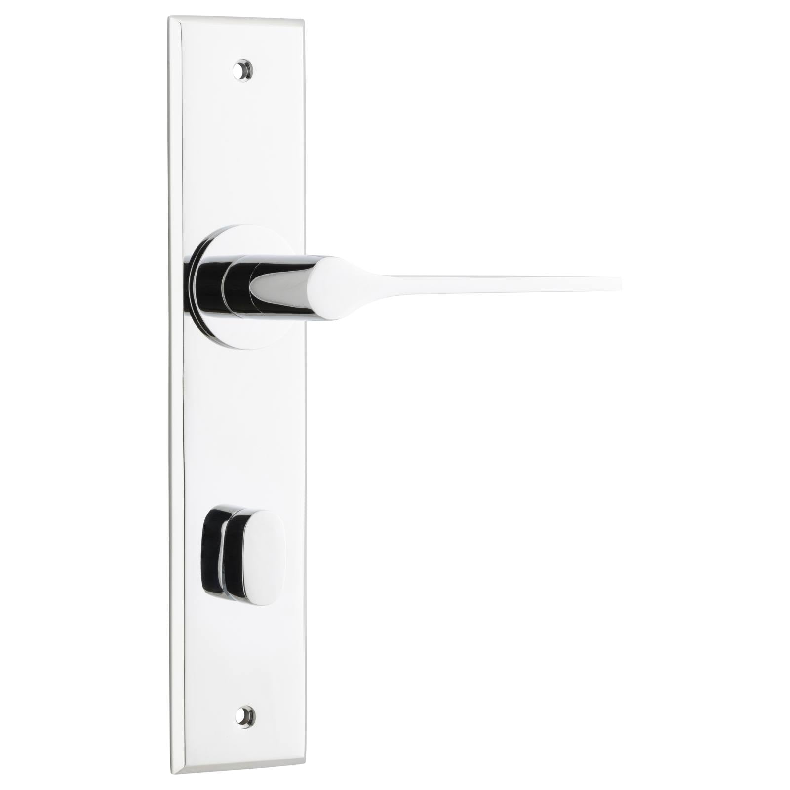 Como Lever Polished Chrome Chamfered Backplate