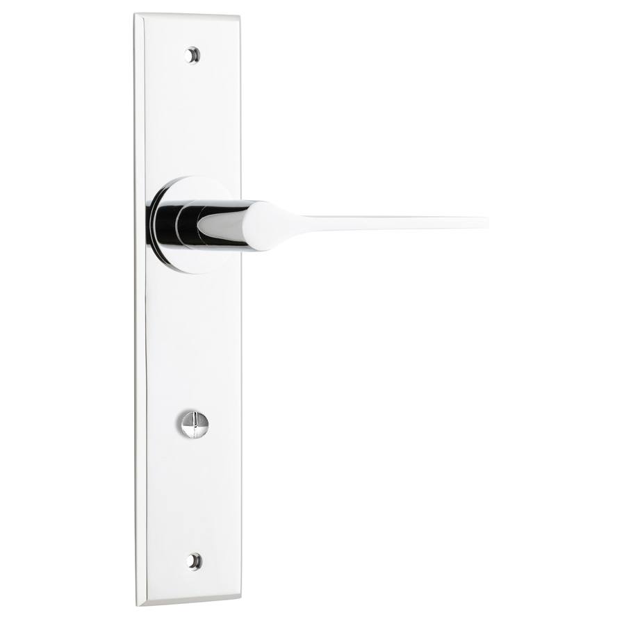 Como Lever Polished Chrome Chamfered Backplate