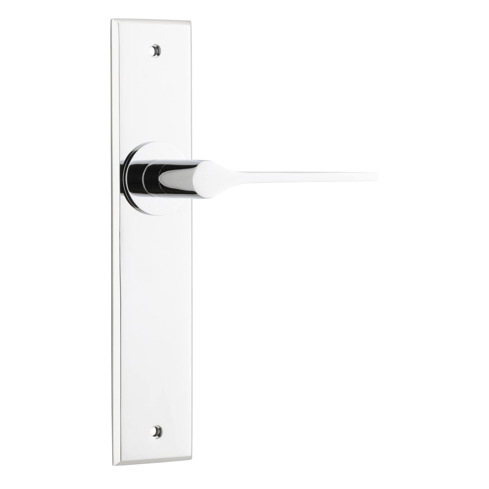 Como Lever Polished Chrome Chamfered Backplate