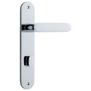 Bronte Lever Polished Chrome Oval Backplate