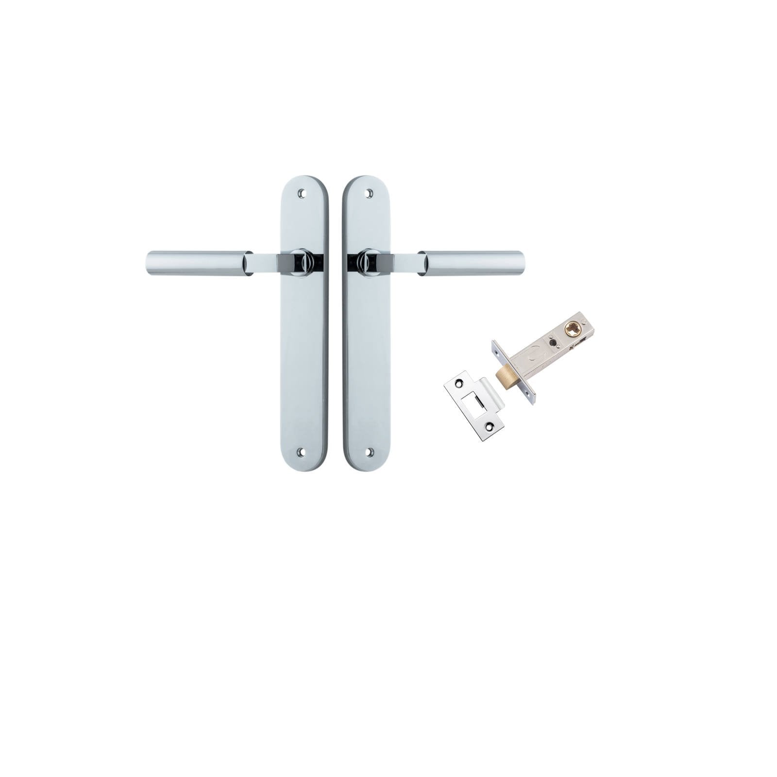 Berlin Lever Oval Backplate Passage Kit Polished Chrome