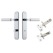 Berlin Lever Oval Backplate Privacy Kit Polished Chrome