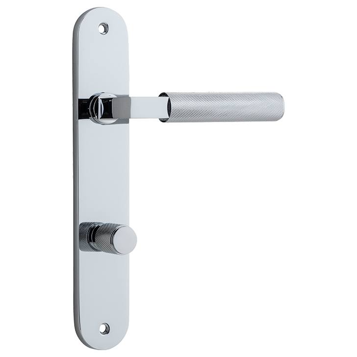 Brunswick Lever Polished Chrome Oval Backplate