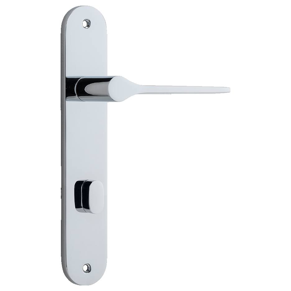 Como Lever Polished Chrome Oval Backplate