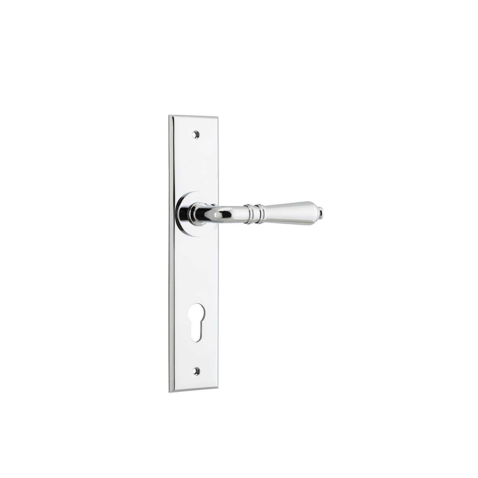 Sarlat Lever Polished Chrome Chamfered Backplate