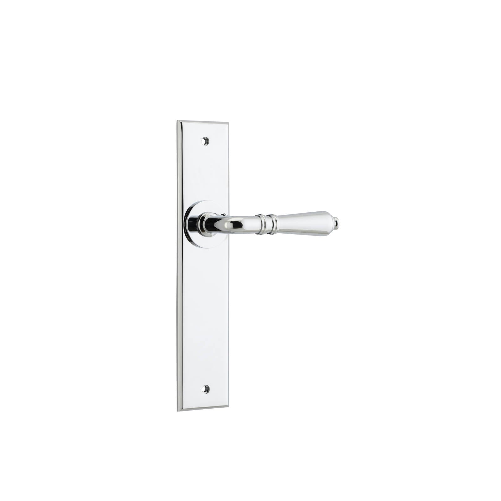 Sarlat Lever Polished Chrome Chamfered Backplate