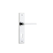 Baltimore Lever Polished Chrome Chamfered Backplate