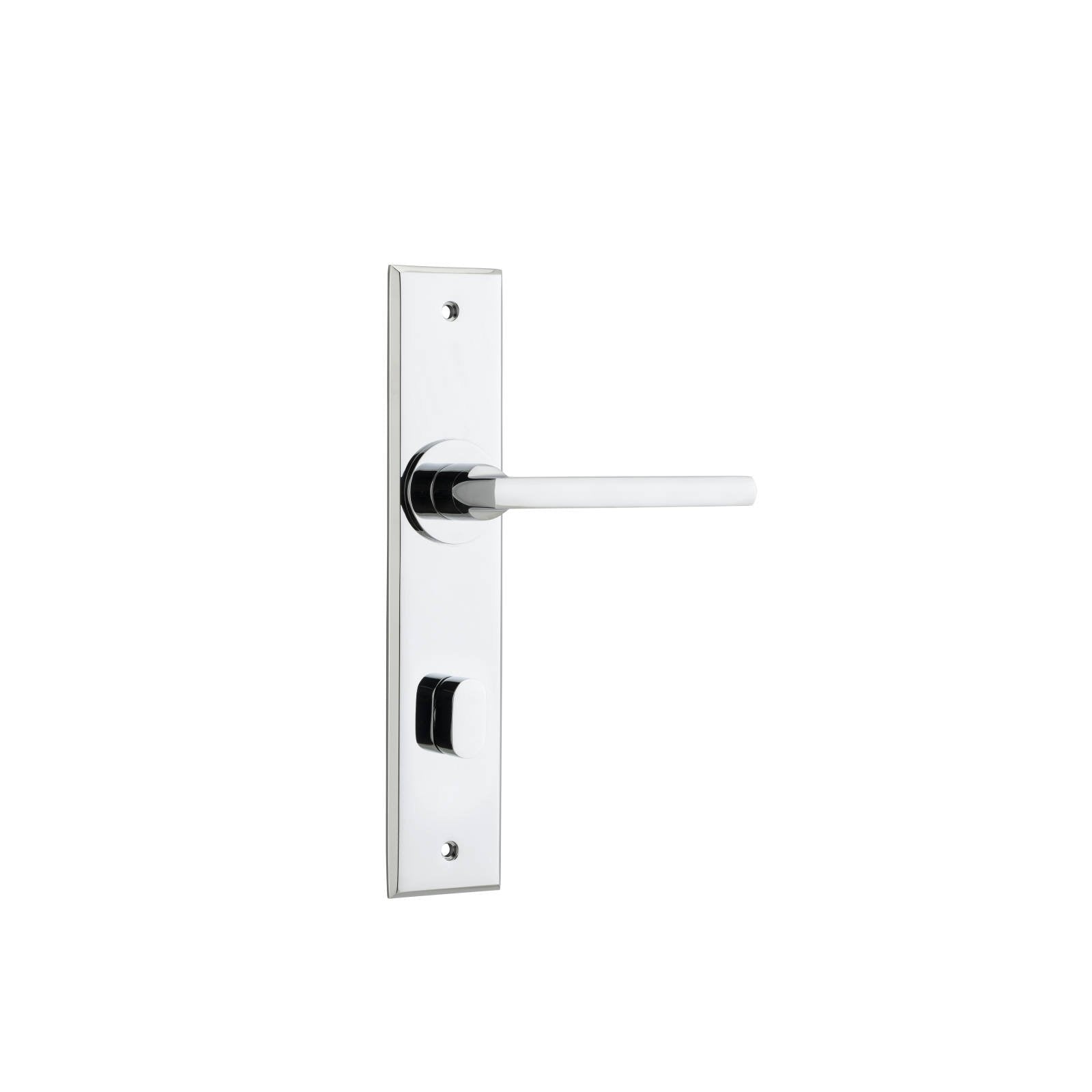Baltimore Lever Polished Chrome Chamfered Backplate