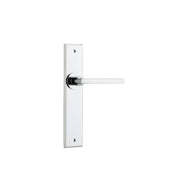 Baltimore Lever Polished Chrome Chamfered Backplate