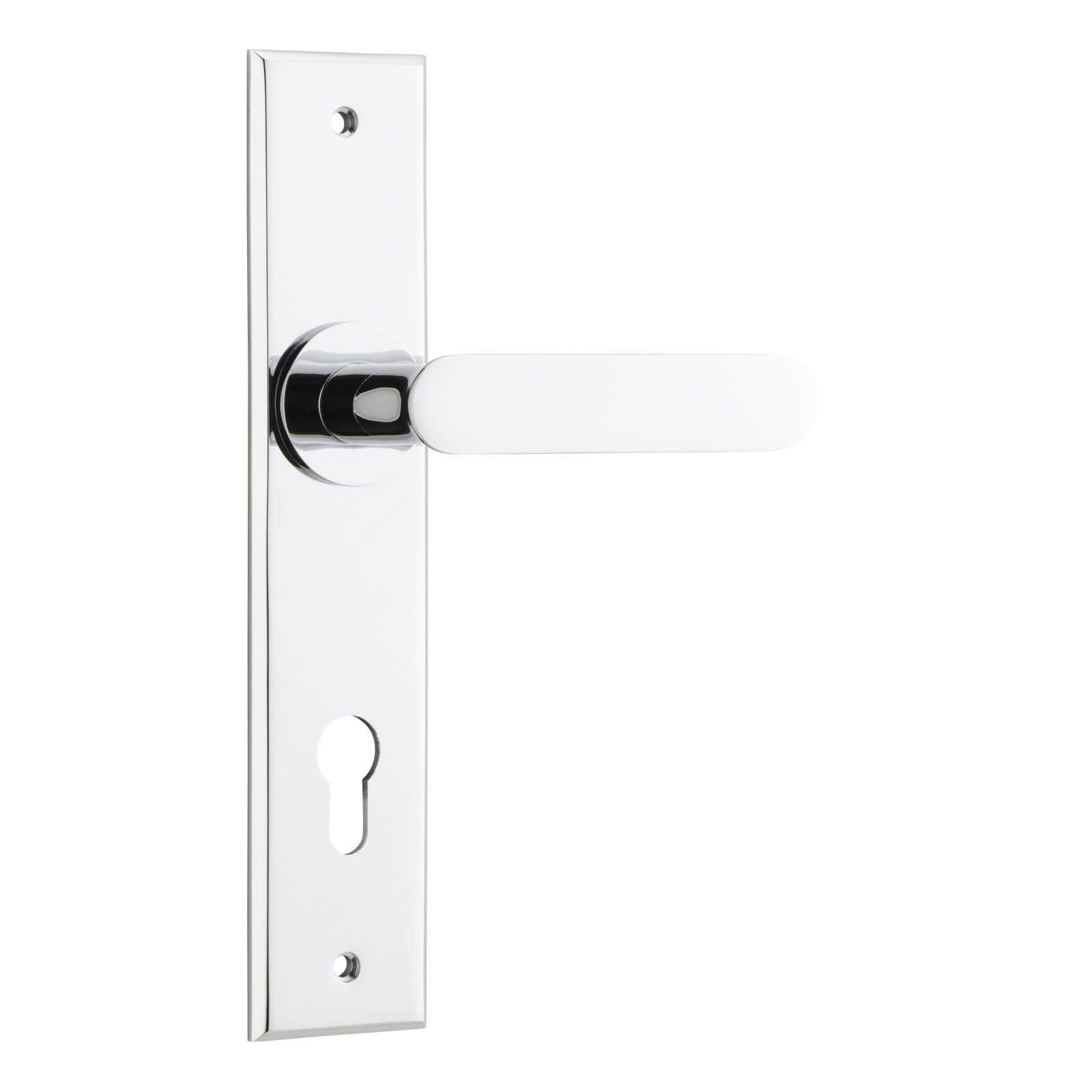 Bronte Lever Polished Chrome Chamfered Backplate