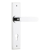 Bronte Lever Polished Chrome Chamfered Backplate