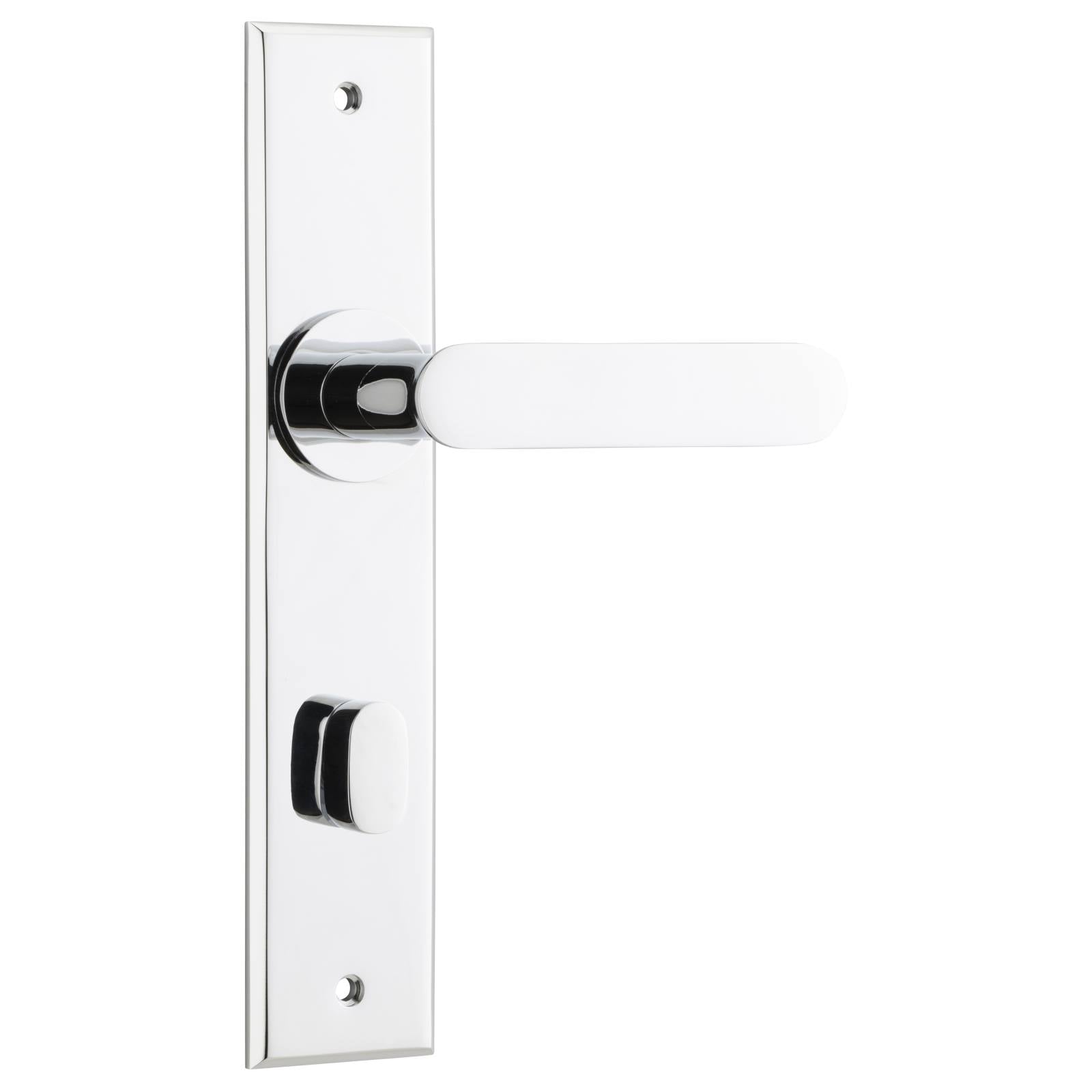Bronte Lever Polished Chrome Chamfered Backplate