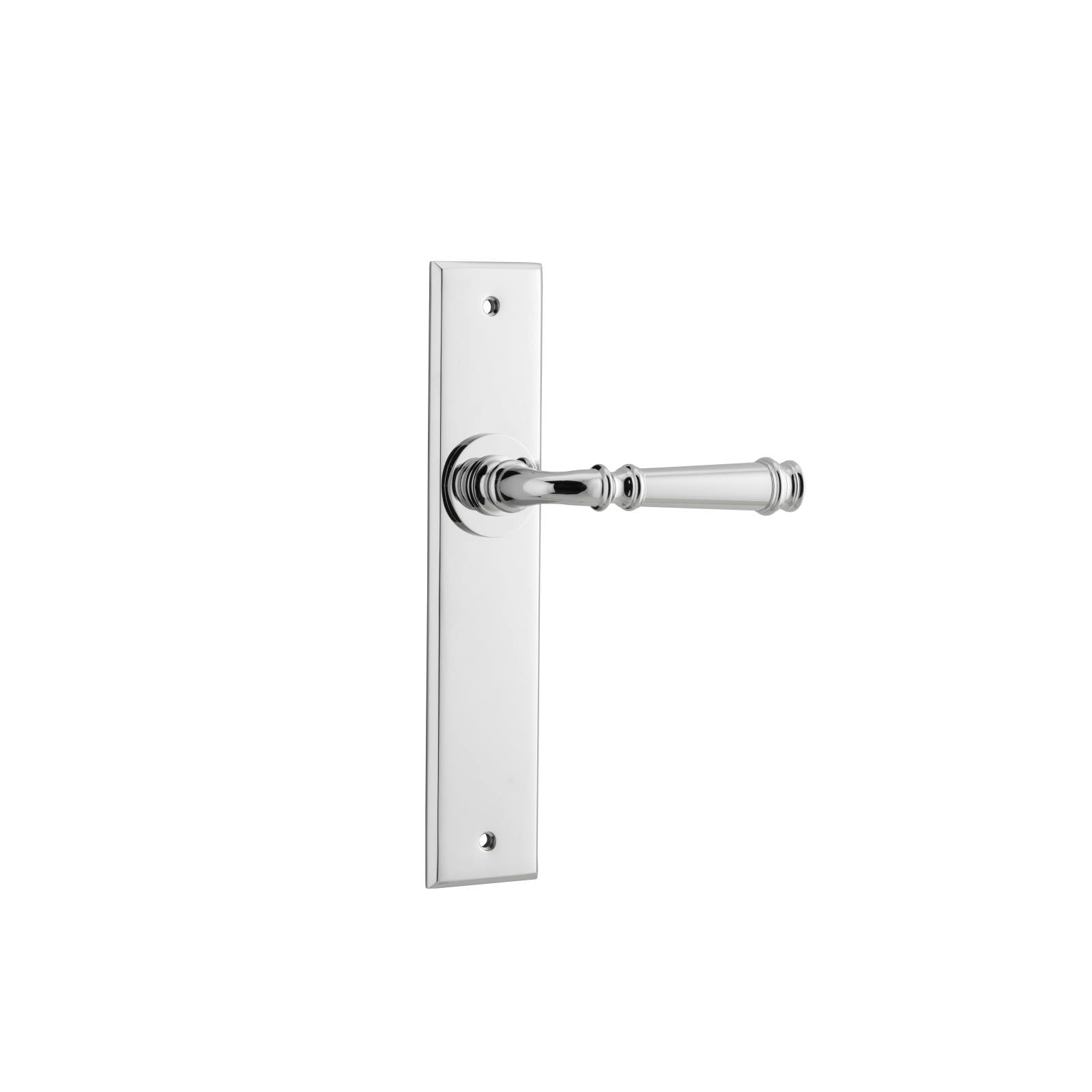 Verona Lever Polished Chrome Chamfered Backplate