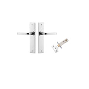 Annecy Lever Chamfered Backplate Passage Kit Polished Chrome