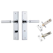 Berlin Lever Chamfered Backplate Privacy Kit Polished Chrome