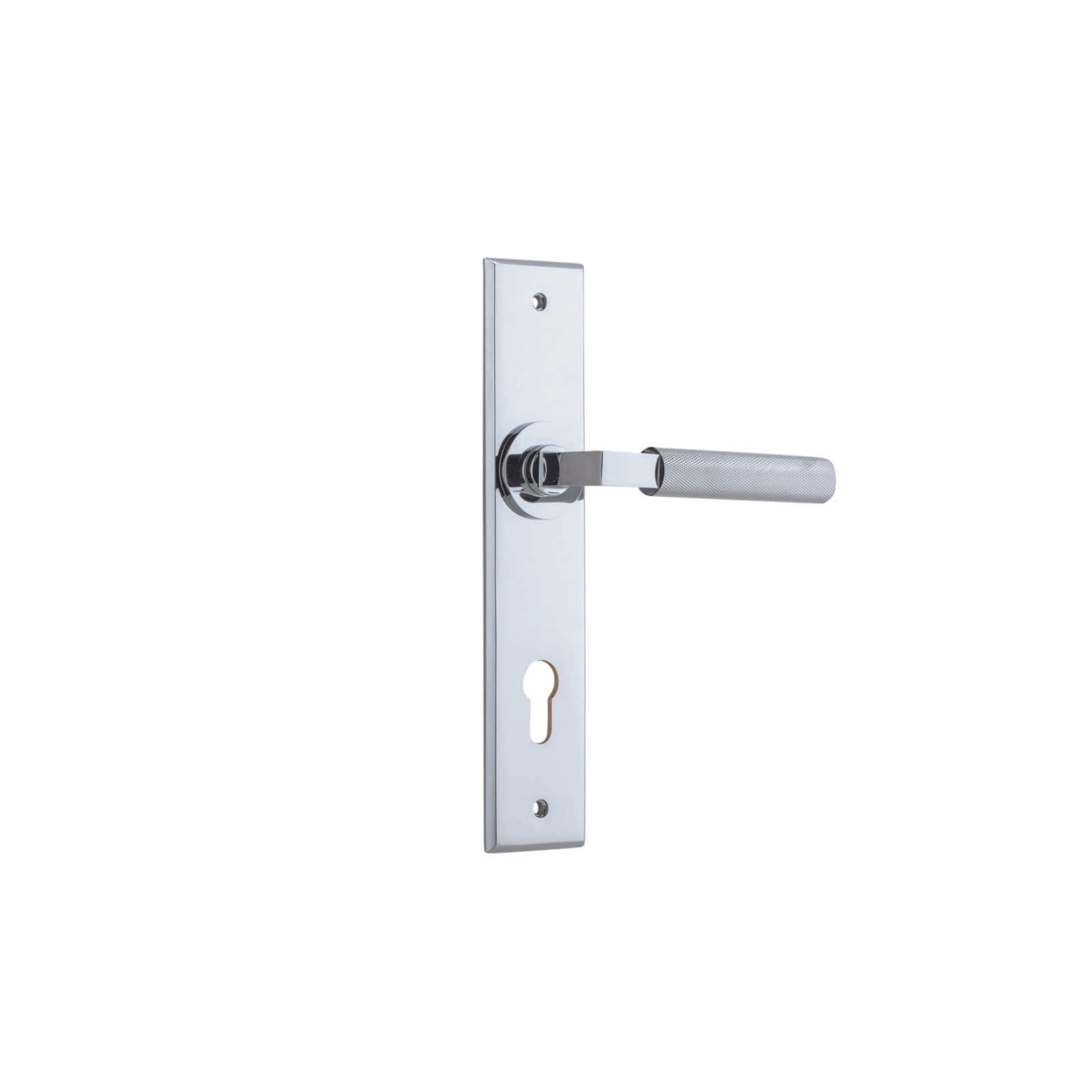 Brunswick Lever Polished Chrome Chamfered Backplate