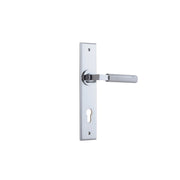 Brunswick Lever Polished Chrome Chamfered Backplate