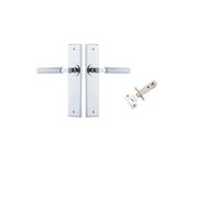 Brunswick Lever Chamfered Backplate Passage Kit Polished Chrome