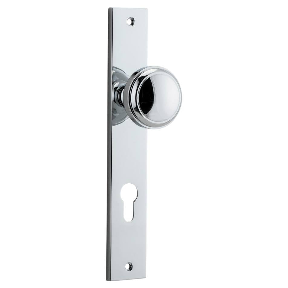 Paddington Knob Rectangular Backplate Polished Chrome