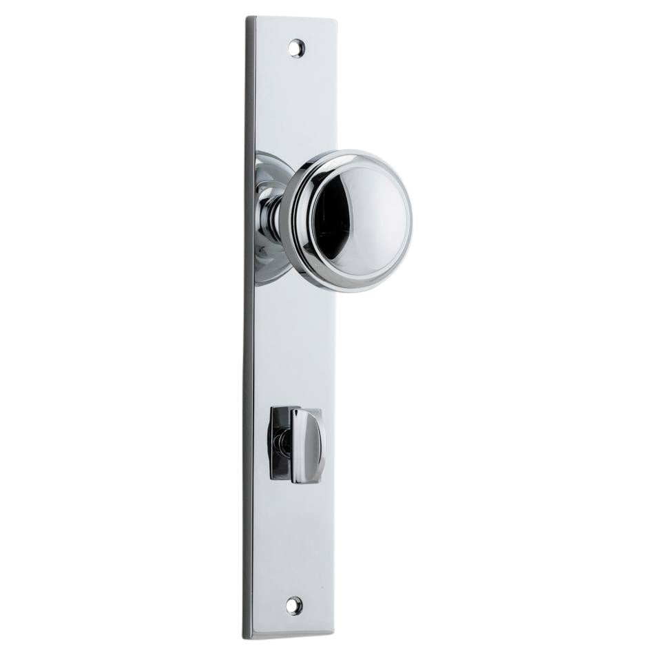 Paddington Knob Rectangular Backplate Polished Chrome