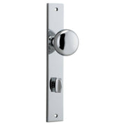 Cambridge Knob Rectangular Backplate Polished Chrome