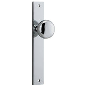 Cambridge Knob Rectangular Backplate Polished Chrome