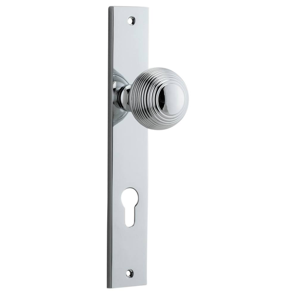 Guildford Knob Rectangular Backplate Polished Chrome