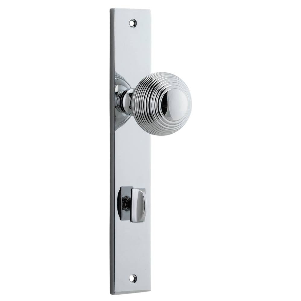 Guildford Knob Rectangular Backplate Polished Chrome