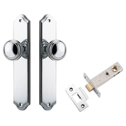 Paddington Knob Shouldered Backplate Passage Kit Polished Chrome