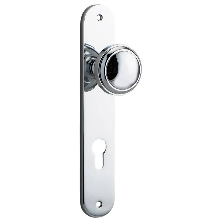 Paddington Knob Oval Backplate Polished Chrome