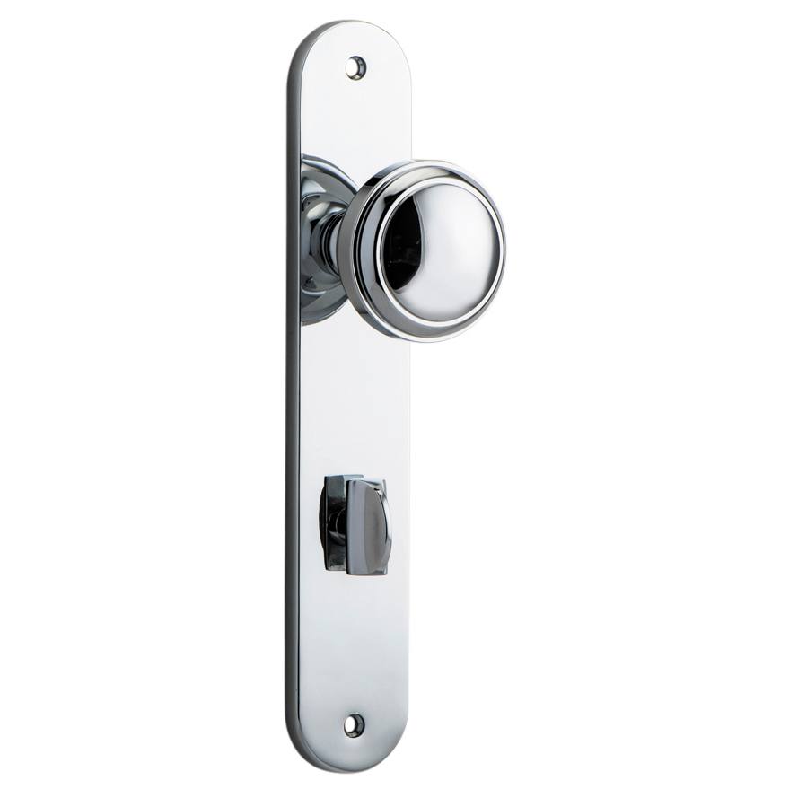 Paddington Knob Oval Backplate Polished Chrome