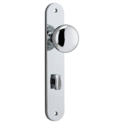 Cambridge Knob Oval Backplate Polished Chrome