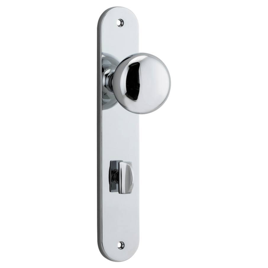 Cambridge Knob Oval Backplate Polished Chrome