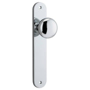 Cambridge Knob Oval Backplate Polished Chrome