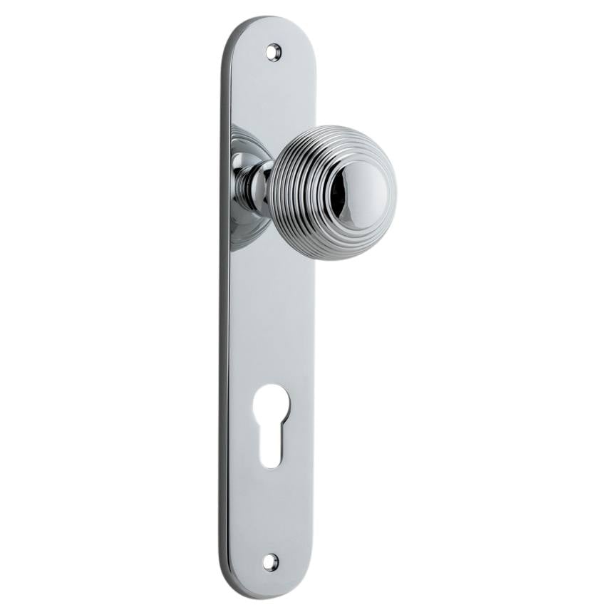 Guildford Knob Oval Backplate Polished Chrome