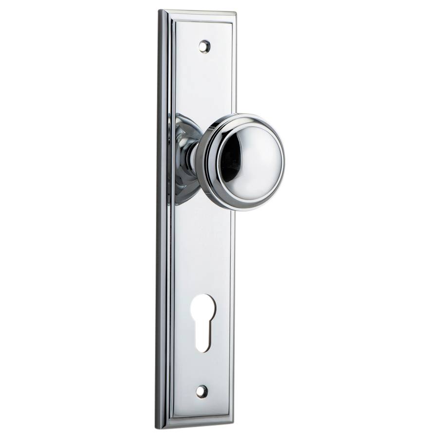 Paddington Knob Stepped Backplate Polished Chrome
