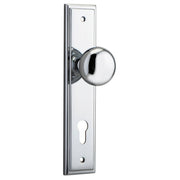 Cambridge Knob Stepped Backplate Polished Chrome