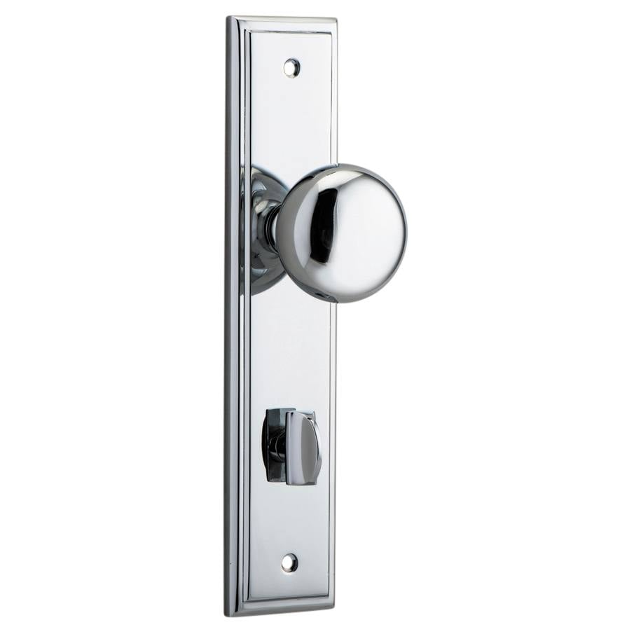 Cambridge Knob Stepped Backplate Polished Chrome