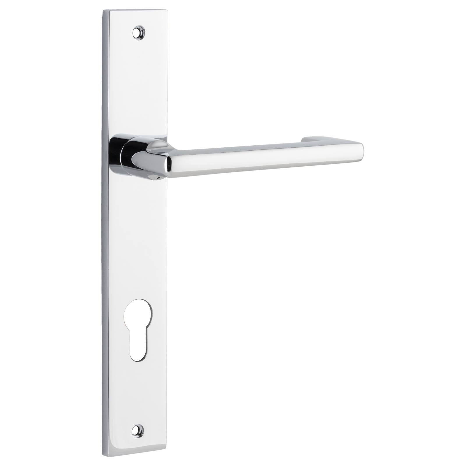 Baltimore Return Lever Rectangular Backplate Polished Chrome
