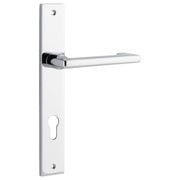 Baltimore Return Lever Rectangular Backplate Polished Chrome