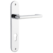 Baltimore Return Lever Oval Backplate Polished Chrome